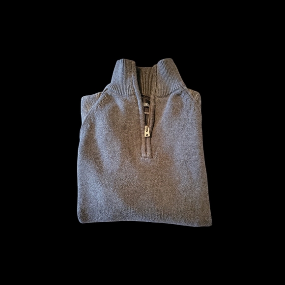 Men's Buckle Black Gray Quarter-Zip Sweater - Picture 3 of 3